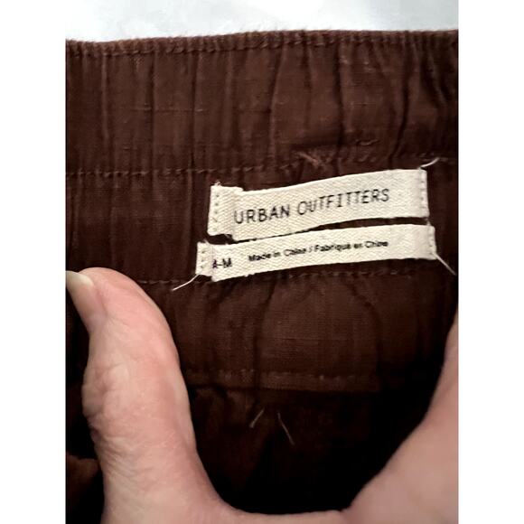 Urban Outfitters womens size M pants brown high-waist cropped - Picture 6 of 8